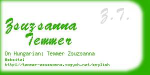 zsuzsanna temmer business card